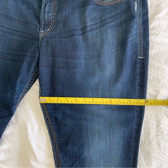 SILVER SUKI SURPLUS Women PLUS DarkWash Denim Jeans Stitch Flap Pocket 24/L32 - Picture 14 of 15